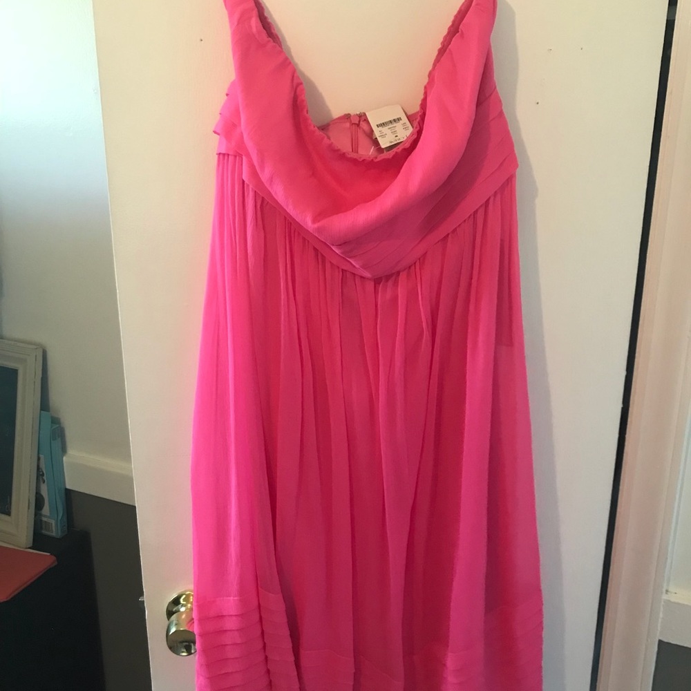 Hot Pink J Crew Bridesmaid dress